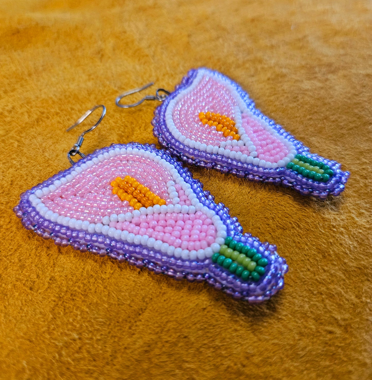 Pink Calla Lilly Earrings