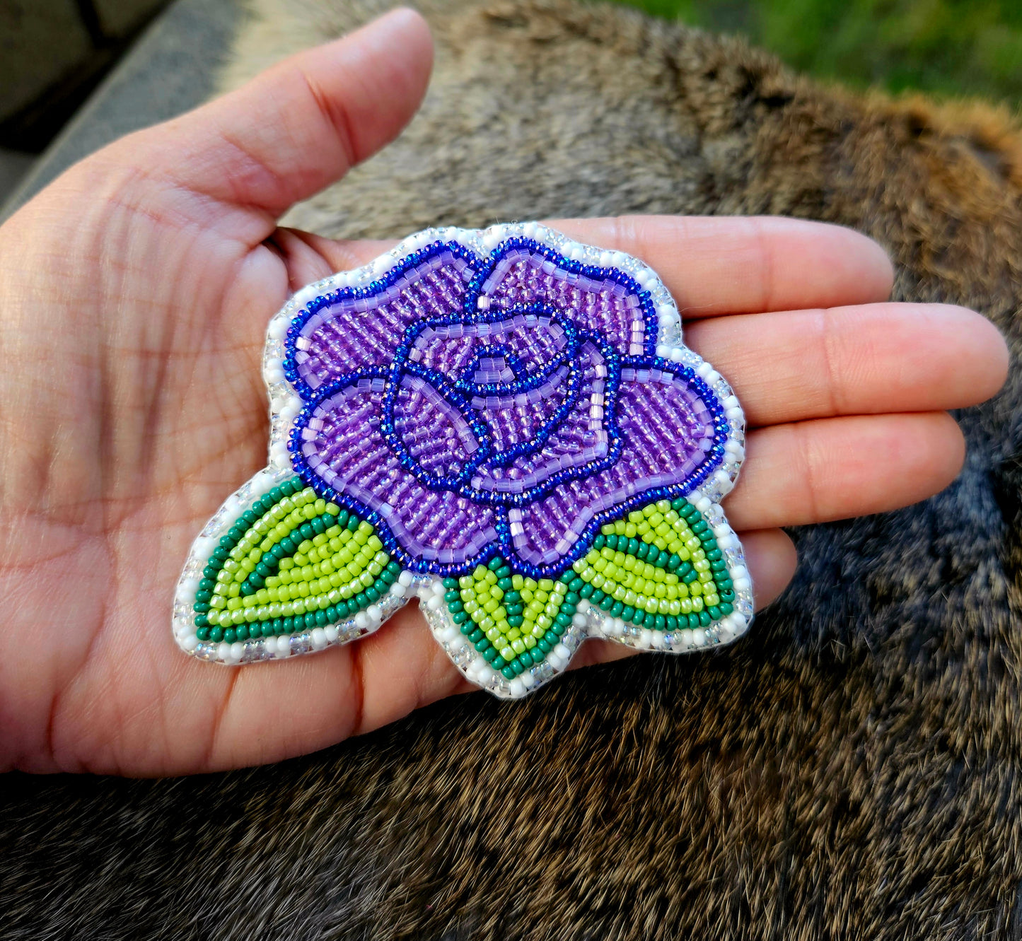 Purple Rose Pin